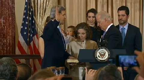 Click here to play the video Ceremonial Swearing-in for Secretary Kerry