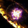 IMAGE Artistic rendering of an exploding star (Courtesy of Greg Stewart, SLAC National Accelerator Laboratory)