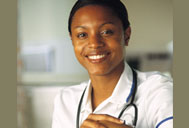 Smiling African American female nurse