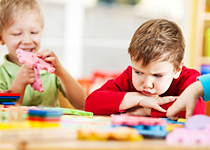 An angry preschool boy