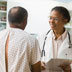 An image of a health professional speaking with a patient
