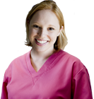 Nurse in pink scrubs image.