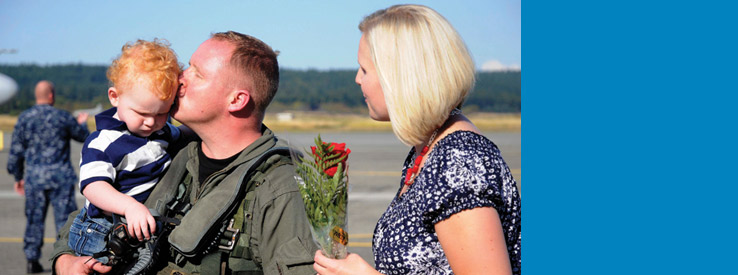 Photo of Veteran and his family