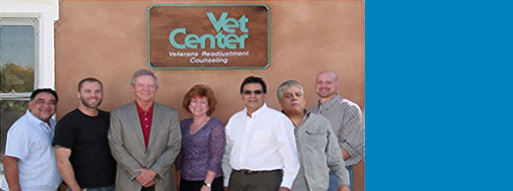 Photo of the Vet Center with people that provide support