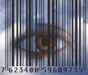 Image of eye with barcode