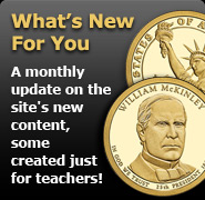 What's New For You? A monthly update on the site's new content, some created just for teachers!