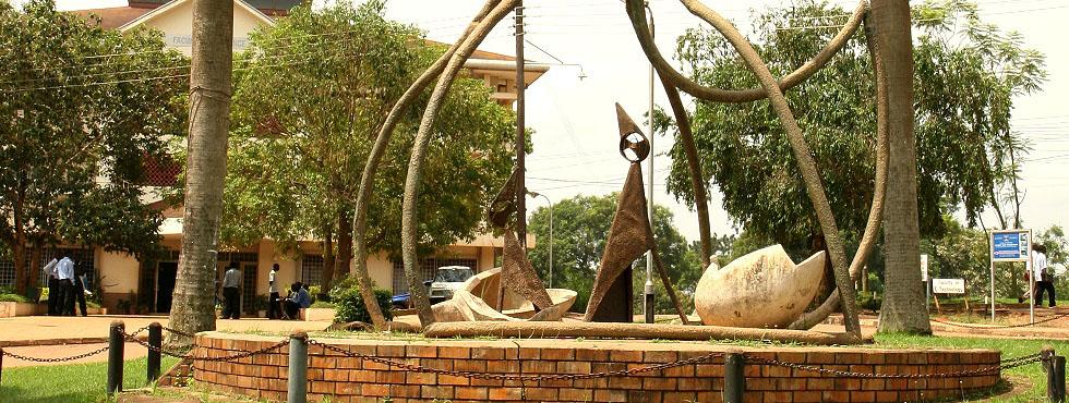 The Makerere University Golden Jubilee Monument at the Science Round About, Makerere University, Kampala Uganda