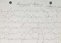Draft of and notes on inaugural address, March 4, 1913, in Wilson's shorthand script