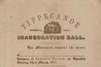 Invitation, Tippecanoe Inauguration Ball, 1841