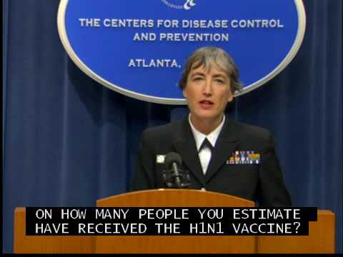 7 de enero de 2010 - Informe de los CDC sobre la gripe H1N1 y la distribución de la vacuna, a cargo de la Dra. Anne Schuchat, directora general adjunta de los EE. UU., directora del Centro Nacional de Inmunización y Enfermedades Respiratorias de los CDC.