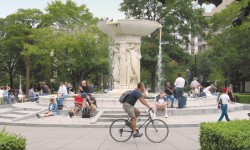 A popular gathering place ringed with benches and chess boards, Dupont Circle's fountain is the exclamation point for this exciting urban neighborhood. Shopping, dining, and a massive Sunday farmers market draw visitors and locals alike.