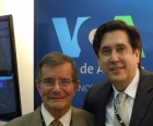 Ambassador Pablo Marentes, former head of public television in Mexico and current media advisor to President CalderÃ³n, with Latin America Marketing Officer Oscar Barcelo