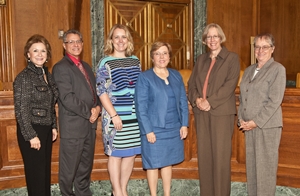 Left to right: Linda Carlisle, Kevin Perez , Amanda Ahlstrand, Mary Ellen Firestone, Susan Hildreth, and Jane Brady