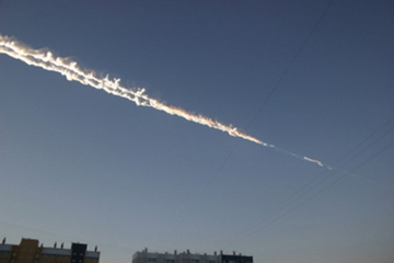 Meteor blast occurs over eastern Russia.