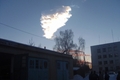 Meteor trail occurs over eastern Russia on Feb. 15, 2013.