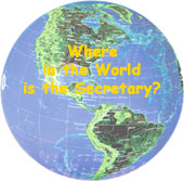 World map with Where in the World is the Secretary?