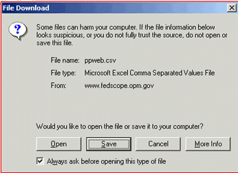 File Download Window Box