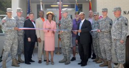Lt. Gov. Jennifer Carroll, along with local community leaders and state legislators rededicated two Army National Guard armories January 12. The Lakeland armory is 39-years-old, while the Dade City armory is 58.The rededications are a small step in the renovation and modernizing of 51 out of the 61 armories throughout Fla. The Florida Armory Revitalization Program ensures the facilities are as energy efficient as possible and in serviceable condition. If the current fiscal budget for this program of 15 million dollars per year is maintained, all 51 armories will be completed by 2016. Both armories are home to Soldiers of 2nd Battalion, 116th Field Artillery Regiment from the 53rd Infantry Brigade Combat Team.(U.S.Army Photo by Sgt Christopher L. Milbrodt/released)