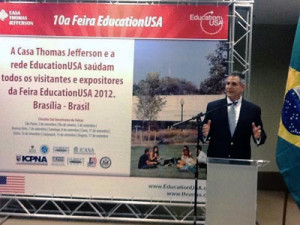 Under Secretary Francisco Sánchez launches the Education Fair in Brazilia, Brazil (Photo Commerce)