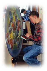 Photo of student painting.