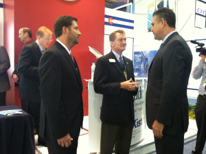 Under Secretary Francisco Sanchez (right) meets with members of the USA Pavilion at GREEN Expo in Mexico