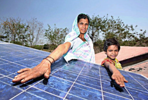 Solar panels installed in India