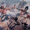 The Battle of New Orleans, Jan. 8, 1815. (Painting by Herbert Morton Stoops, courtesy of the U.S. Army Center of Military History)