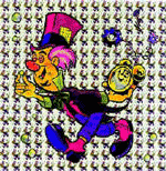 lsd paper showing the mad hatter 