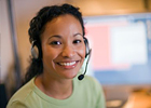 Woman with headset