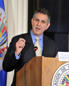 Under Secretary of Commerce for International Trade Francisco Sánchez speaks at Georgetown University during the Making Latin America and the Caribbean a More Equitable Society: Education, Economic Growth, and Corporate Social Responsibility Conference
