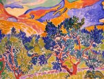 Vincent van Gogh, 'The Olive Orchard,' 1889, National Gallery of Art, Washington, Chester Dale Collection 1963.10.152 and André Derain, 'Mountains at Collioure,' 1905, National Gallery of Art, Was