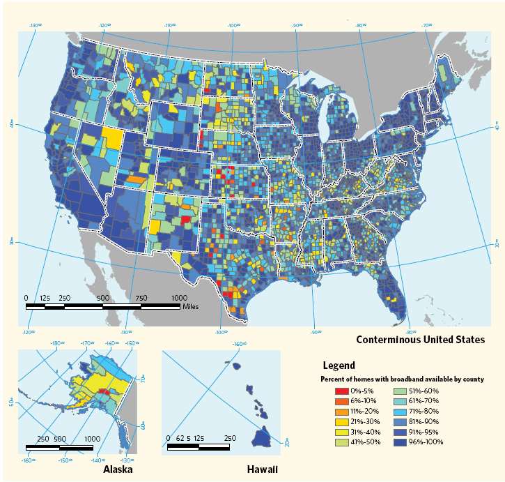 Exhibit 3-D: Penetration of 4 Mbps-Capable Broadband Networks in the United States