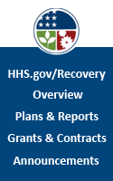 Image of links within the Recovery government website.