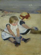 Children Playing on the Beach Print
