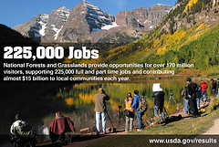 National Forests and Grasslands provide opportunities for over 170 million visitors, supporting 225,000 full and part time jobs and contributing almost $15 billion to local communities each year.