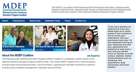 Screen of MDEP website