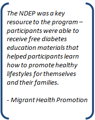 February 2013 Partner Spotlight Image: Migrant Health Promotion: Pullquote
