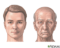 Illustration of a younger man and an older man