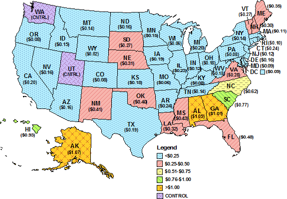 Specific Excise Tax Per Gallon on Beer as of January 1, 2012