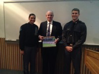 Chris Holmes with West Point cadets following the lecture on water management. Photo credit: USAID
