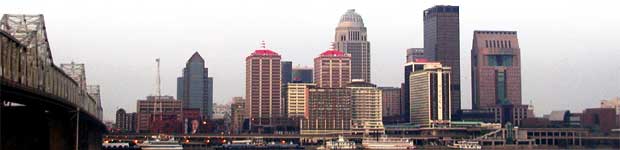 The Louisville city skyline