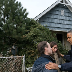 President Barack Obama Tours Storm Damage in New York