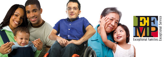 EFMP logo and individuals with special needs and their family members