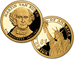 2008 Martin Van Buren Presidential $1 Proof Coin