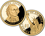 2007 John Adams Presidential $1 Proof Coin