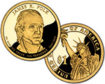 2009 James K. Polk Presidential $1 Proof Coin