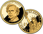 2010 Franklin Pierce Presidential $1 Proof Coin