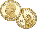 2013 Presidential $1 Proof Coin: Theodore Roosevelt