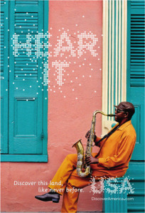 Jazz Musician as part of Brand USA's "Discover this land, like never before" campaign. (Photo Brand USA)