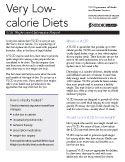 Very Low-calorie
Diets cover